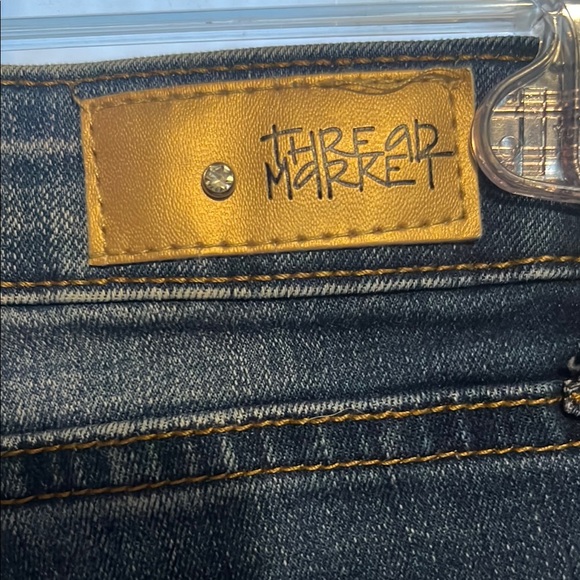 Thread Market Button Fly Distressed Denim Shorts - Picture 2 of 6